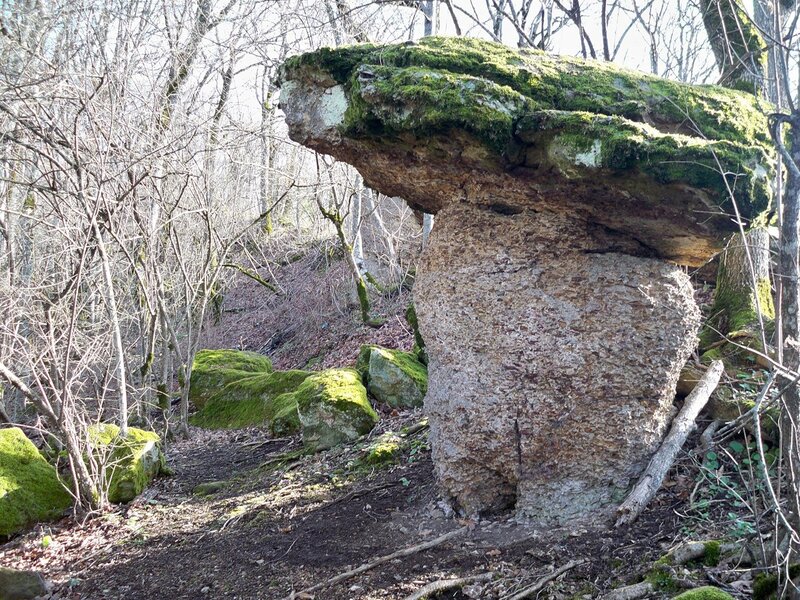 Скала «Зеркало» и каменные грибы (Абинск)