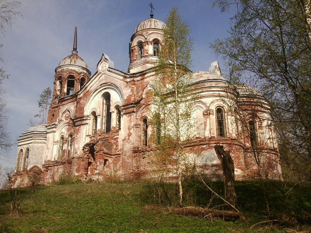 Руины Троицкой церкви в Язвищах (Новгородская область)