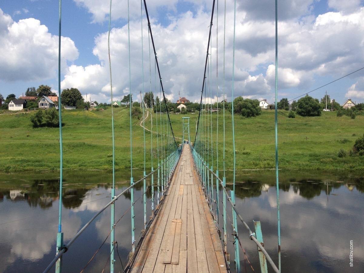 Подвесной мост у села Каринское (Звенигород)