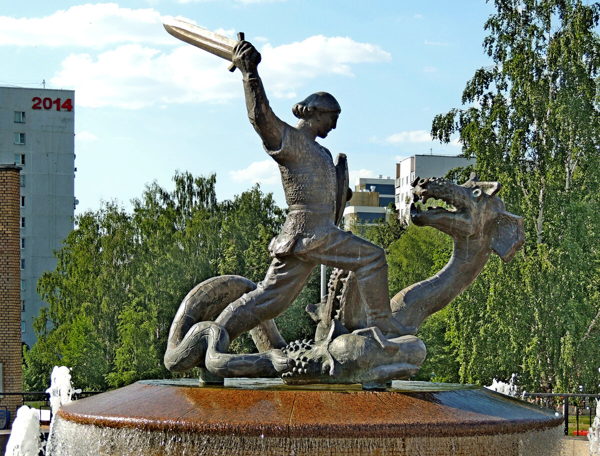Памятник фонтан победитель Видное