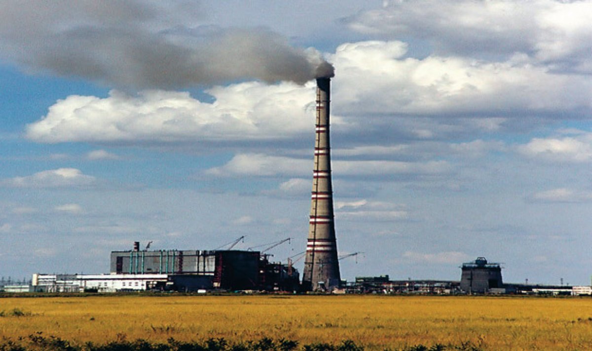 Дымовая труба Экибастузской ГРЭС-2 (Казахстан)